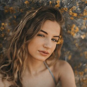 woman flowers